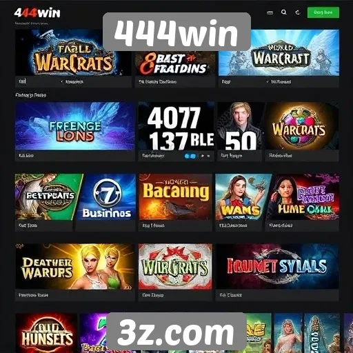 Análise das opções de jogos no site 444win
